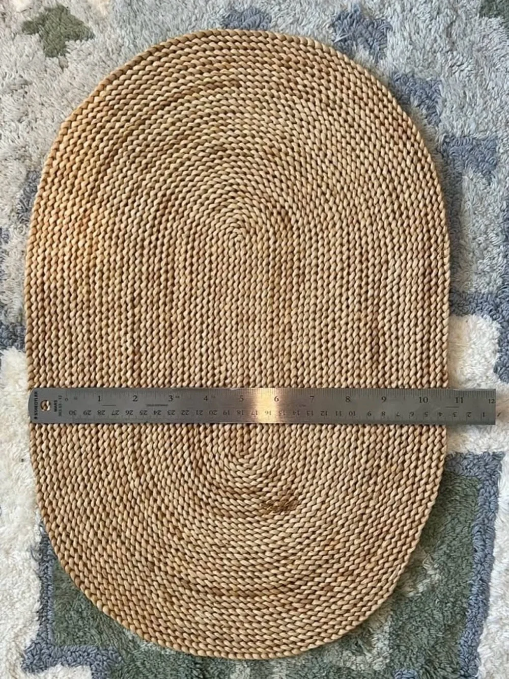 Set of 11 Williams Sonoma Light Woven Oval Placemat in Natural